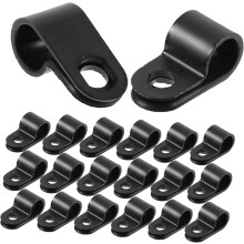 100 Stück Nylon-R-förmige Drahthalterungsclips für Kabel- und Lichterketten (7,9 mm)