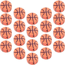100 Stück Basketball-Tonperlen, DIY-Sportperlen-Anhänger, lose Zwischenstücke für die Schmuckherstellung an Halsketten und Armbändern