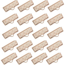 50 Stück Kupferband-Endklemmen 15 mm Westenschnallen Flachdraht DIY Schmuckzubehör