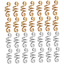 40pcs Retro Alloy Dreadlock Rings Hair Cuffs for Girls Including Hair Braiding Tools Dreadlocks Braiding Beads