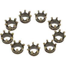 100-teiliges Set mit kronenförmigen Anhängern aus Legierung für die Schmuckherstellung (Armbänder, Halsketten) – Bastelbedarf