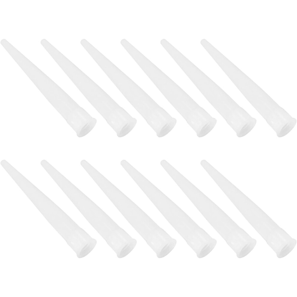 50Pcs Glue Nozzles Plastic Caulk Caps Nozzle Caps White Sturdy Disposable 5455468304460