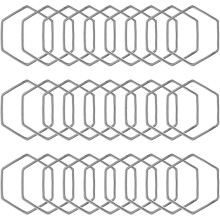 50 Stück sechseckige Anhänger mit Lünettenfassung, DIY-Schmuckzubehör, Silber, 20 mm