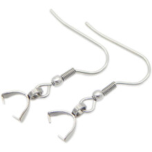 40 Stück Ohrhaken-Anhängerclips aus Edelstahl, DIY-Schmuckzubehör für Damen, Materialien zur Herstellung von Ohrringen, Silberohrringe