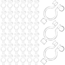 50 Stück Silikon-Clip-Ohrringverschlüsse ohne Piercing, Adapter für DIY-Bastelarbeiten mit Harzohrringen