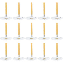 100 Stück geflochtene Hanffaser-Kerzendochte, 2,5 cm lang, mit Bienenwachsbeschichtung, zur Kerzenherstellung und als Ersatz.