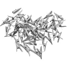 50 multifunktionale Dekoclips aus silberfarbenem Metall in einzigartiger Form – stilvolle Weihnachtsdekoration
