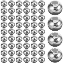 100pcs 2mm Pure Silver Smooth Round Bead Spacers for Jewelry Making Craft Accessories DIY Bracelets Suitable