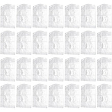 100pcs Plastic Garment Bags Reusable Wear-resistant Clothes Covers Pp Material 60x100cm Dust Protection