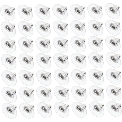 100pcs Sturdy Plastic Earring Backs for Studs with Wear Resistance and Secure Fix Features
