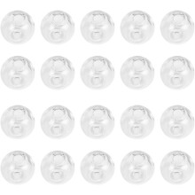 100 Stück 12 mm Hohlglaskugeln mit geradem Loch, DIY-Schmuckzubehör für Ohrringe und Bastelarbeiten