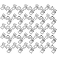 100 Stück Edelstahl-Terrassenbefestigungen, vielseitig einsetzbar, verdecktes Design, silberne Universalclips