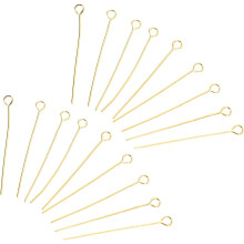 100 Stück goldene Edelstahl-T-Stifte, 35 mm Ösenstifte, Schmuckherstellungszubehör