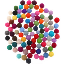 100pcs Mixed Color 2cm Wool Felt Balls DIY Pendant Handmade Felt Ball Decorations for Crafts