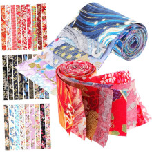 40 Stück Baumwoll-Patchwork-Stoffstreifen zum Nähen und Basteln mit aufgedruckten Vintage-Mustern
