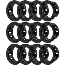 50 Pcs Snap in Hose Grommet Black Plastic Nylon Quick Installation Wire Protection Round Locking Bushing