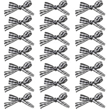 100 Stück 6 mm schwarze Polyester-Bastelschleifen, DIY-Minischleifen für Nähzubehör