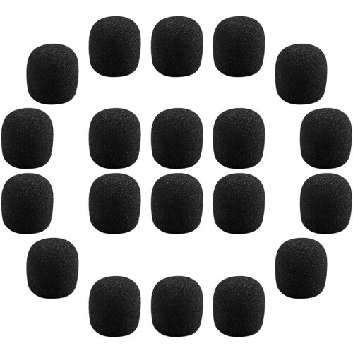 40pcs Microphone Windscreen Sponge Covers Lapel Microphone Protectors Moisture and Dirt Resistant Sponge