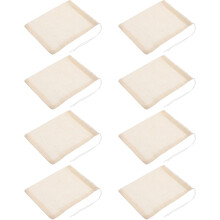 50pcs Cotton Soup Bags for Cooking Drawstring Filter Bags Reusable Lightweight Washable Beige Cotton