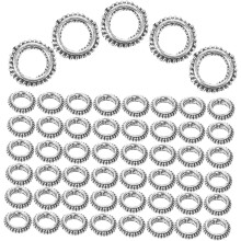 100pcs Dreadlocks Acessórios de peruca Anéis de jóias de cabelo Diy cabelo trança clipe contas para mulheres Clips de aros metálicos