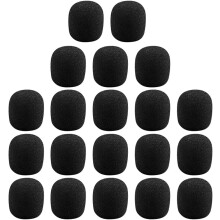 Lot de 50 bonnettes anti-poussière pour microphone, accessoires en mousse noire pour amplificateur, protection facile à installer.