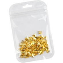 100 Stück Nagelsticker in Tierform mit Metallstruktur, einzigartige, bezaubernde goldene Nagelaufkleber