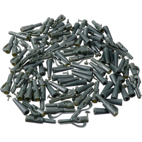 50 pinces de fixation pivotantes vertes pour ligne de pêche