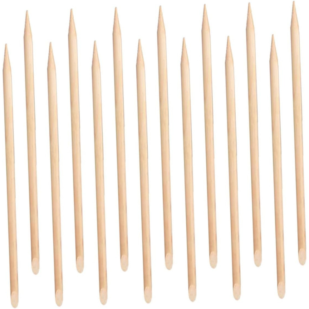 Hkhbjs Wood Stick Cuticle Pusher And Nail Polish Stick Set 100Pcs Double-Ended Manicure Tools