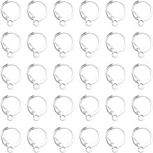 100 Stück runde Ohrhaken mit Hebelverschluss aus galvanisierter Legierung