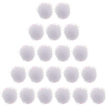 100Pcs Branco 2.5Cm Poliéster Pom Pom Bolas DIY Fornecimentos de Artesanato a granel para a decoração de roupas