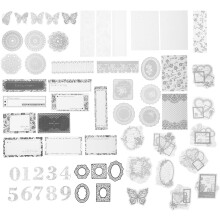 100 Stück dekorative Spitzenaufkleber aus Papier für Scrapbooking, Bücher und Tagebücher