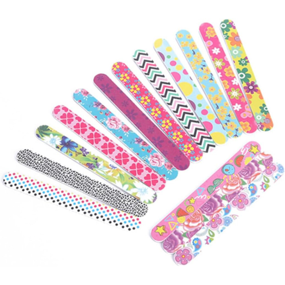 Hkhbjs 50Pcs Printed Nail Files Creative Eva Nail File Double-Side Grinding Tool For Manicure Polishing Smooth Art