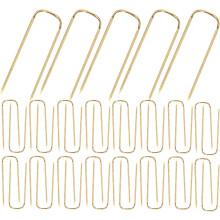 50 st guldfärgade U-formade metallsynålar 23 mm återanvändbara blocknålar kompakta slitstarka sytillbehör
