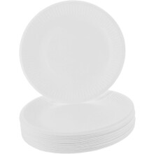 Birthday Party Paper Plates 50pcs White Paper Plates Decorative Multi-Functional Bulk