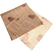 100 feuilles de papier d'emballage pour sandwich, emballage alimentaire, doublures résistantes aux graisses, matériau léger en pâte de bois
