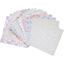 24 Stück 12-Zoll-Kartonpapier mit einseitigem Druckmuster für DIY-Scrapbooking