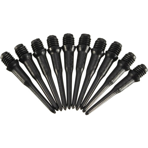100Pcs Soft Tip Dart Points Electronic Accessory Black Screw Thread Tips