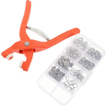 50Pcs Snap Fasteners Buttons Kit with Five-Prong Snap Tool Pliers and Storage Box Metal Hollow