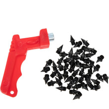 Golfschuhspikes-Set mit 50 schwarzen Carbonspikes und Entferner, Anti-Rutsch-Zubehör für Lauf- und Bahnschuhe