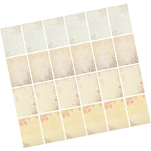 40 Blatt Vintage-Briefpapier mit Blumenmuster, 10-teiliges romantisches Briefpapier im Gartenstil, Jasmin