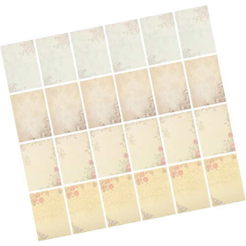 Σετ 40 φύλλων χαρτιού Vintage Floral Letter, 10 τεμάχια ρομαντικά χαρτικά κήπου Jasmine