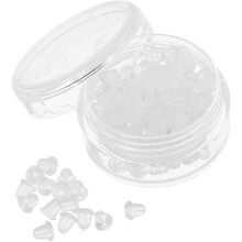 100 stuks siliconen oorbelstoppers voor gepiercete oren, veilige stoppers voor sieraden.