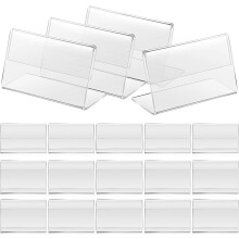 40er-Pack Acryl-Schildhalter/Displayständer 60x40x28mm mit 60x35mm Kartenfächern