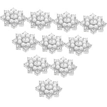 50 Stück DIY Schneeflocken-Perlen-Accessoires, Edelsteine, Legierungsmaterial, Haarspangenkette für
