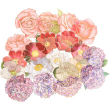 40-teiliges Set großer Blumenaufkleber für Scrapbooking, DIY-Hintergrunddekoration