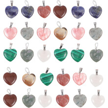 40 Stück DIY Herzanhänger-Charms Halskette Schlüsselanhänger Kreativer Hängeschmuck