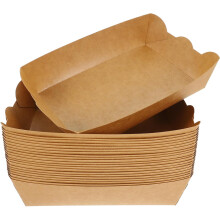 100 Stück braune Kraftpapier-Take-away-Boxen für Brathähnchen und Popcorn