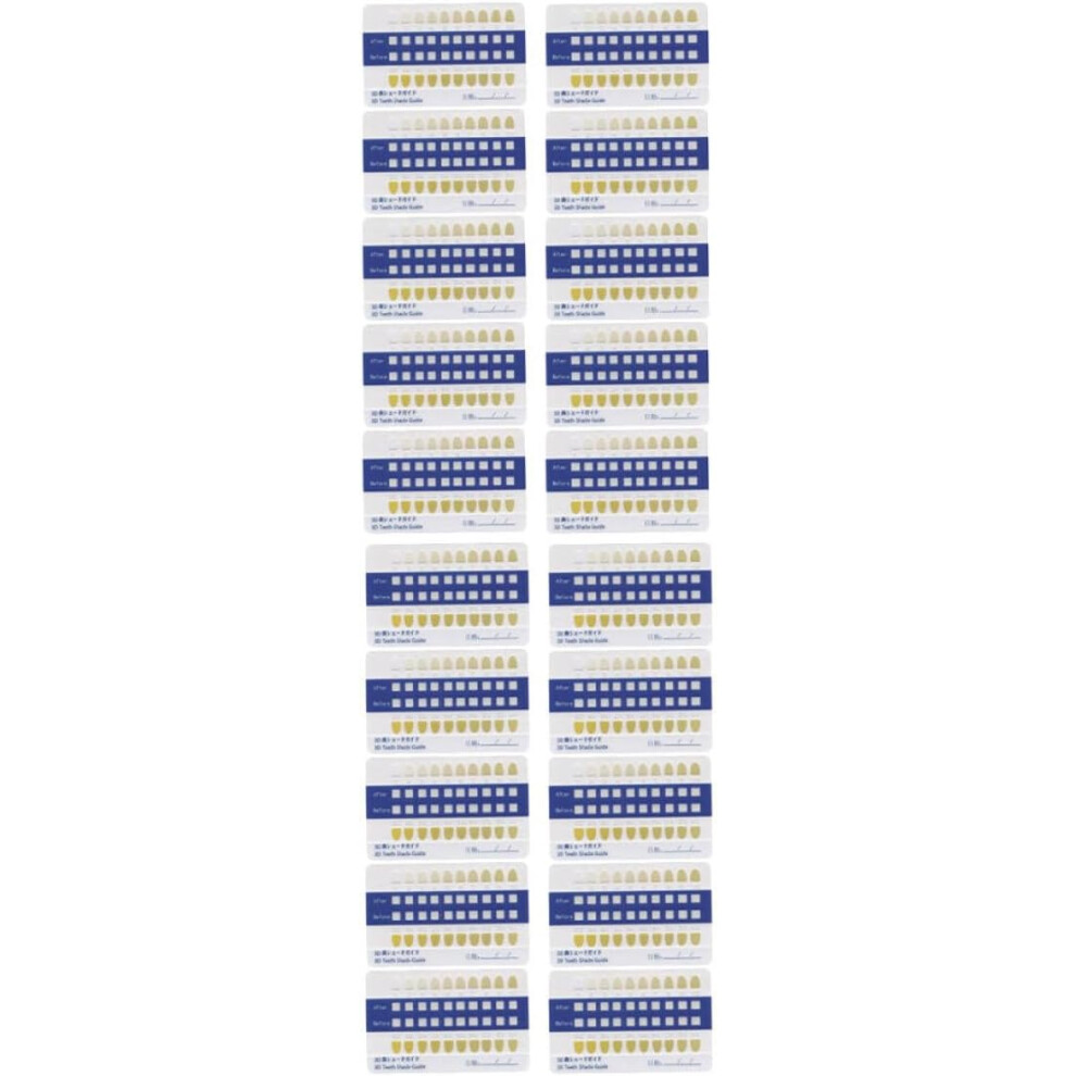 Hkhbjs White 40Pcs Teeth Chart Tooth Shades Card Dental Supply For Contrast Chart Oral Supplies