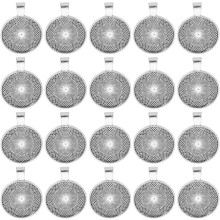 40 Stück flache, runde Anhängerfassungen, Fassungen für Cabochons, DIY-Schmuckzubehör