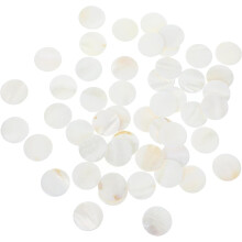 50 runde Naturmuschelstücke (15 mm) für die Schmuckherstellung, perforierte Muschelanhänger